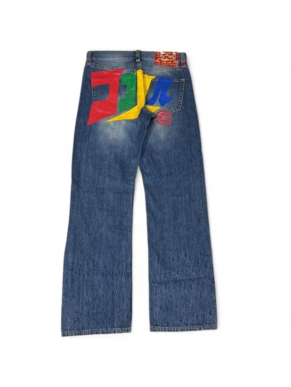 CO&LU Painted unique design denim jeans